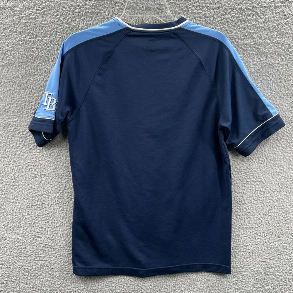 Tampa‎ Bay Rays Womens Top Medium Blue MLB Baseball Cool Base Short Sleeve - Picture 2 of 10